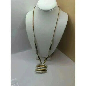 Jewelmint Gold Tone Beaded Pendant Statement Necklace